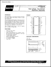 LC7536LHS datasheet: High-voltage, 2-channel electonic attenuator LC7536LHS