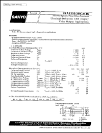 2SA1352 datasheet: PNP epitaxial planar silicon transistor, ultrahigh-definition CTR display video output application 2SA1352