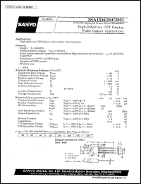 2SA1536 datasheet: PNP epitaxial planar silicon transistor, high-definition CTR display video-output application 2SA1536