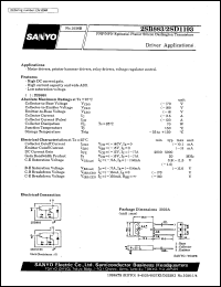 2SD1193 datasheet: NPN epitaxial planar silicon darlington transistor, driver application 2SD1193