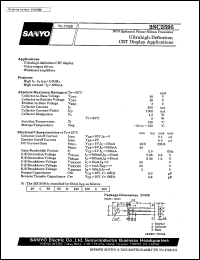 2SC3595 datasheet: NPN epitaxial planar silicon transistor, ultrahigh-definition CTR display horizontal output application 2SC3595