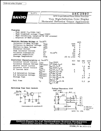 2SC3997 datasheet: NPN triple diffused planar silicon transistor, very high-definition color display horizontal deflection output application 2SC3997