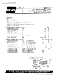 2SC4411 datasheet: NPN triple diffused planar silicon transistor, very high-definition CTR display video output driver application 2SC4411