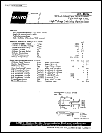 2SC4635 datasheet: NPN triple diffused planar silicon transistor, high-voltage switching application 2SC4635