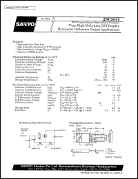 2SC5045 datasheet: NPN triple diffused planar silicon transistor, very high-drfinition CTR display horizontal deflection output application 2SC5045