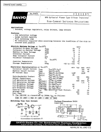 2SD1685 datasheet: NPN epitaxial planar silicon transistor, high-current switching application 2SD1685