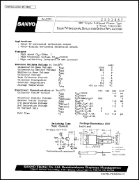 2SD1887 datasheet: NPN triple diffused planar silicon transistor, color TV horizontal deflection output application 2SD1887