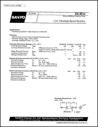 DLM10 datasheet: Diffused junction type silicon diode, 1,0A ultrahigh-speed rectifier DLM10