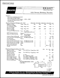 DRA03T datasheet: Silicon planar type, 0,3A reverse blocking thyristor DRA03T