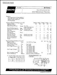 DTB3 datasheet: Silicon diffused junction type, 3,0A bidirectional thyristor DTB3