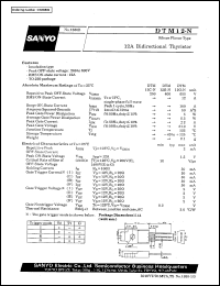 DTM12E-N datasheet: Silicon planar type, 12A bidirectional thyristor DTM12E-N