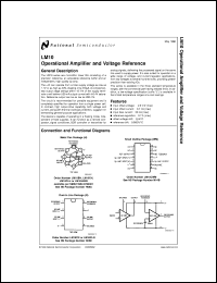 LM10CWMX datasheet: Operational Amplifier and Voltage Reference LM10CWMX