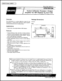 STK79315A datasheet: Vertical deflection processor + output amplifier for CTR display STK79315A