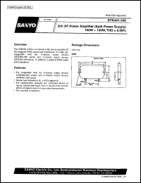 STK401-330 datasheet: 2-channel, (100W+100W) AF power amplifier (split power supply) STK401-330