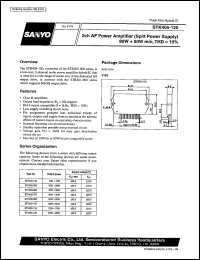STK405-120 datasheet: 2-channel, (80W+80W) AF power amplifier (split power supply) STK405-120