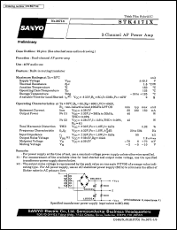 STK4171X datasheet: 2-channel AF power amp STK4171X