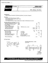 SB02-03S datasheet: Schottky barrier diode 30V/200mA rectifier SB02-03S