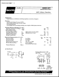 SB05-18V datasheet: Schottky barrier diode, 180V/500mA rectifier SB05-18V