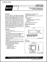 LA7440 datasheet: Video signal processing IC for VHS VCR system LA7440