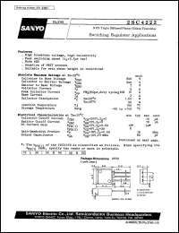 2SC4222 datasheet: NPN triple diffused planar silicon transistor, switching regulator application 2SC4222