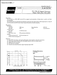 LA7570 datasheet: VTR/TV IF signal processor (super split PLL VIF+SIF) LA7570