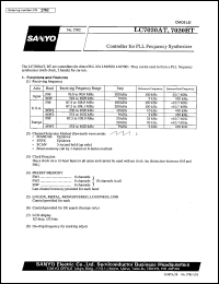 LC7020BT datasheet: Controller for PLL frequency synthesizer LC7020BT