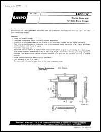 LC9907 datasheet: Timing generator for solid-state imager LC9907