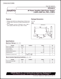 STK4231V datasheet: AF power amplifier (100W + 100W) STK4231V