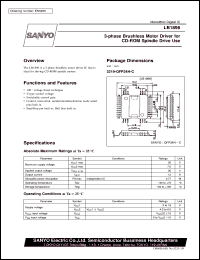 LB1896 datasheet: 3-phase brushless motor driver for CD-ROM spindle drive use LB1896