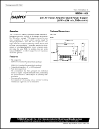 STK401-030 datasheet: 2-channel AF power amplifier (20W+20W) STK401-030