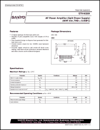 STK4038X datasheet: AF power amplifier (60W) STK4038X