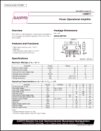 LA6511 datasheet: Power operational amplifier LA6511