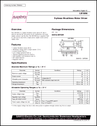 LB1696 datasheet: 3-phase brushless motor driver LB1696