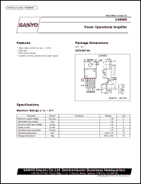 LA6500 datasheet: Power operational amplifier LA6500