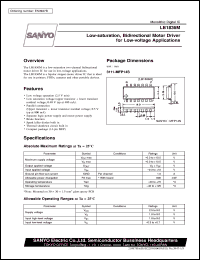 LB1836M datasheet: Low-saturation, bidirectional motor driver for low-voltage application LB1836M