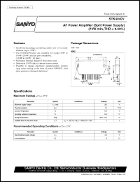 STK4040V datasheet: AF power amplifier (70W) STK4040V