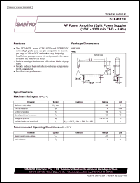 STK4112II datasheet: AF power amplifier (10W + 10W) STK4112II