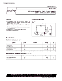 STK4161V datasheet: AF power amplifier (35W + 35W) STK4161V