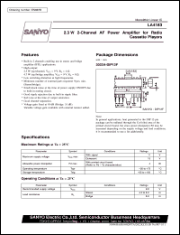 LA4183 datasheet: 2-channel AF power amplifier for radio cassette player LA4183
