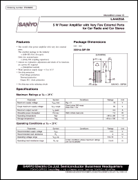 LA4425A datasheet: 5W power amplifier with very few external part for car radio and car stereo LA4425A