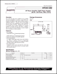 STK401-050 datasheet: AF power amplifier (30W + 30W) STK401-050