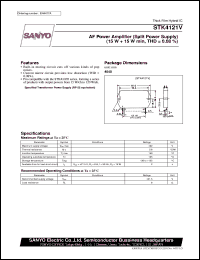 STK4121V datasheet: AF power amplifier (15W + 15W) STK4121V