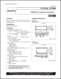 LC72130 datasheet: AM/FM PLL frequency synthesizer LC72130