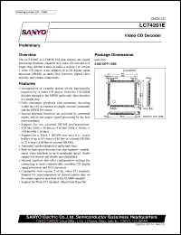 LC74201E datasheet: Video CD decoder LC74201E