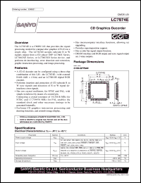 LC7874E datasheet: CD graphics decoder LC7874E