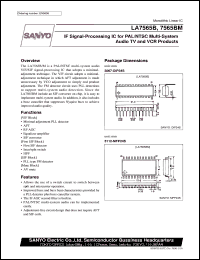 LA7565BM datasheet: IF signal-processing IC for PAL/NTSC multi-system audio TV and VCR product LA7565BM