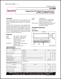 LA7688 datasheet: Signal-chip CTV signal-processing circuit for PAL/NTSC format LA7688