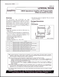 LC7972VA datasheet: CMOS operational amplifier programmable offset correction function LC7972VA
