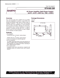 STK400-290 datasheet: AF power amplifier (50W+50W+50W) STK400-290
