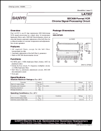 LA7337 datasheet: SECAM-format VCR chroma signal-processing circuit LA7337